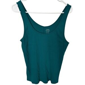 Old Navy First Layer Ribbed Teal Tank Top Women's Size XL